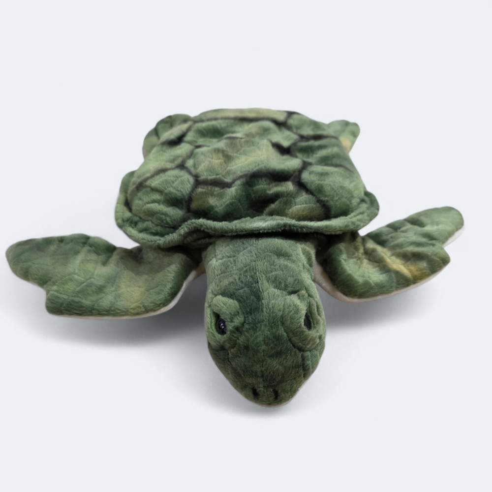 Sea World Realistic Sea Turtle Plush Puppet Green Soft Toy